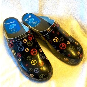 Peace Sign hippie clogs